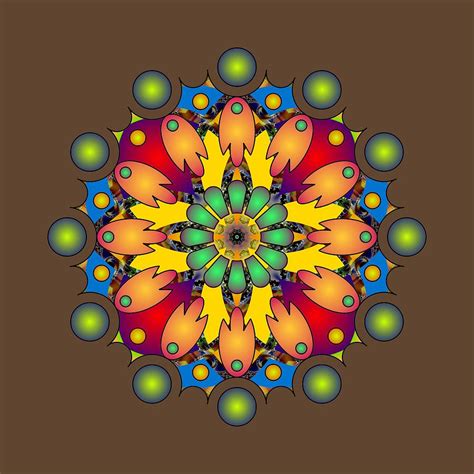 Psychedelic Mandala 009 A Digital Art by Larry Capra - Fine Art America