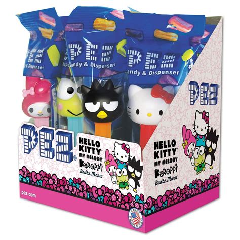 PEZ Candy Hello Kitty Assortment, candy dispenser plus 2 rolls of assorted fruit candy, box of ...