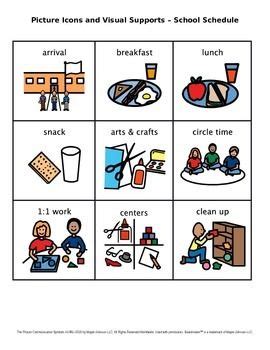 Picture Icons and Visual Supports – School Schedule (Set 1) | Piktogram