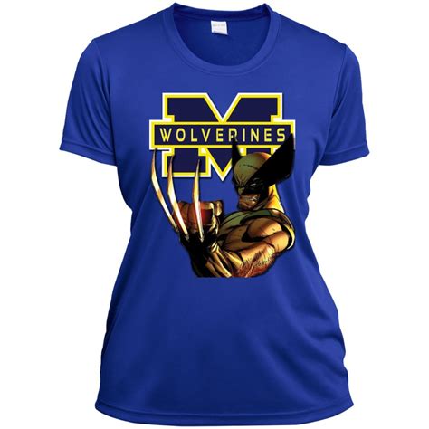 Michigan Wolverines Custom Designed Ladies Short Sleeve Moisture ...