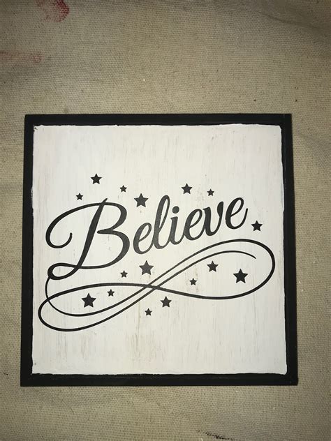 Believe wooden sign. Made by M.B. Wooden Signs, Believe, Novelty, Home ...