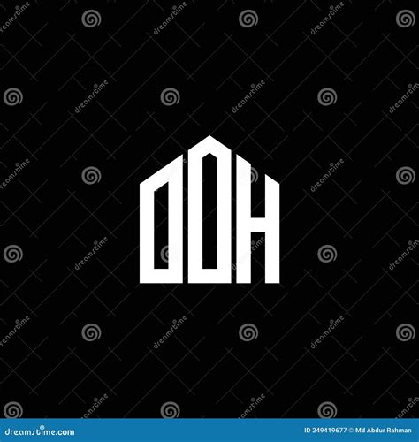 OOH Letter Logo Design on BLACK Background. OOH Creative Initials Letter Logo Concept. OOH ...