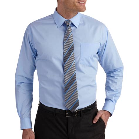 Men's Packaged Dress Shirt-Tie Set - Walmart.com