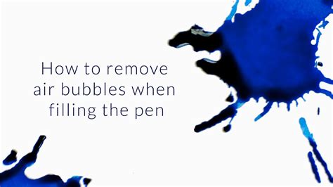 How To Remove Air Bubbles When Filling The Pen - Q&A Slices - YouTube