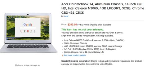 Acer Chromebook 14 has aluminum body, 14-inch screen, and up to 14 ...