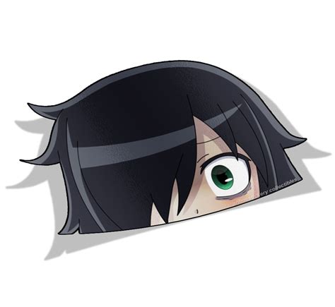 Tomoko Kuroki | WataMote - Peek - Big Head - Anime Vinyl Transfer Stickers 001 | Vinyl, Vinyl ...