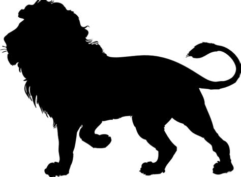 lion silhouette clipart image free svg file - SVG Heart