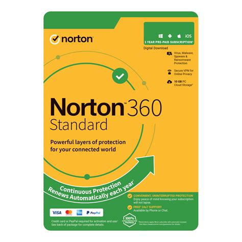 Norton 360 Standard | 1 User | 1 Device | 1 Year | 21432776