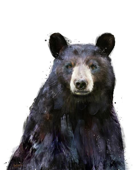 Black Bear Painting by Amy Hamilton