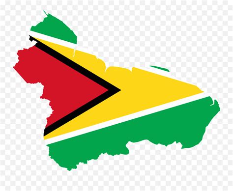 Flag Map Of Greater Guyana - Map Of Guyana Showing Administrative Emoji,Guyana Flag Emoji - free ...