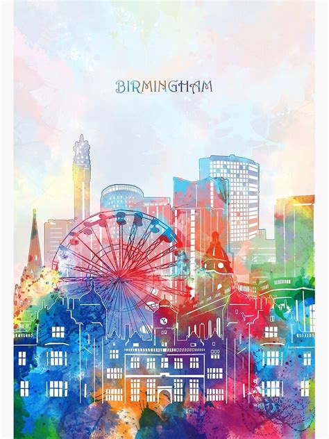 "birmingham skyline" Art Print by BekimART2 | Redbubble