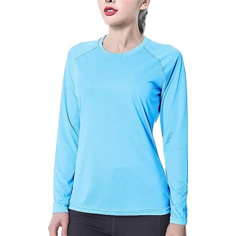 Women's UPF50+ Long Sleeve UV Sun Protection Shirts Quick Dry Rash ...