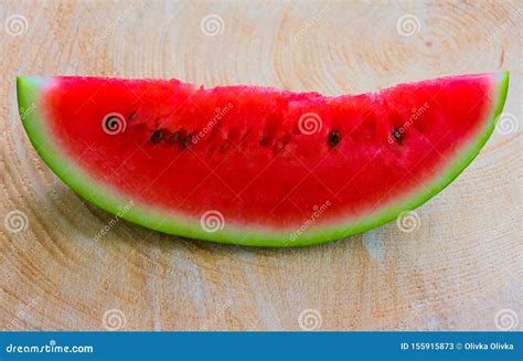 Big Slice of Watermelon on a Wooden Background. Stock Image - Image of berry, watermelon: 155915873