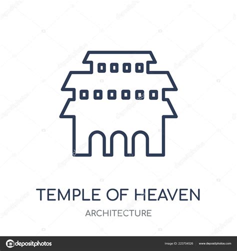 Temple Heaven Icon Temple Heaven Linear Symbol Design Architecture ...