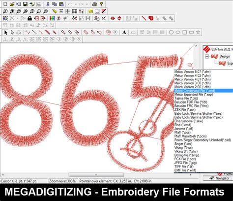 Embroidery Machine File Format - Mega Digitizing