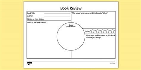 Book Review Worksheet for kids | English Resource | Twinkl