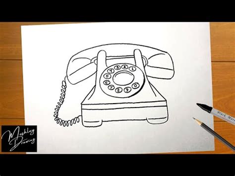 How to Draw an Old Telephone Step by Step - YouTube