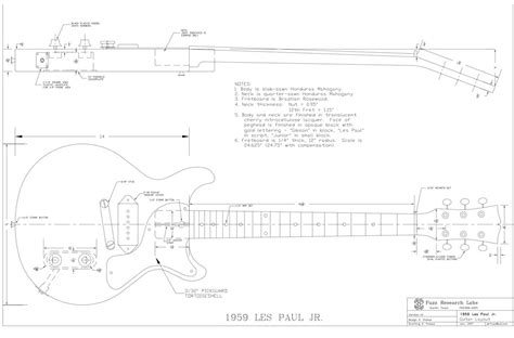 Gibson Les Paul Guitar Templates | Electric Herald