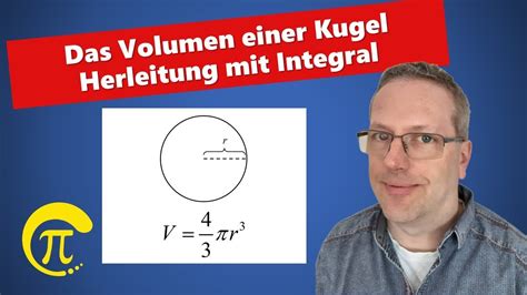 Volumen einer Kugel - Herleitung mit Integral - YouTube