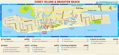 Map of Coney Island and Brighton Beach - Ontheworldmap.com