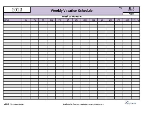 Printable Vacation Calendar – Calendar Template 2023