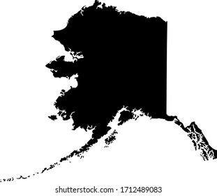 Vector Illustration Alaska Map Stock Vector (Royalty Free) 1712489083 ...