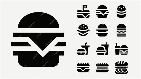 Premium Vector | Burger outline icons