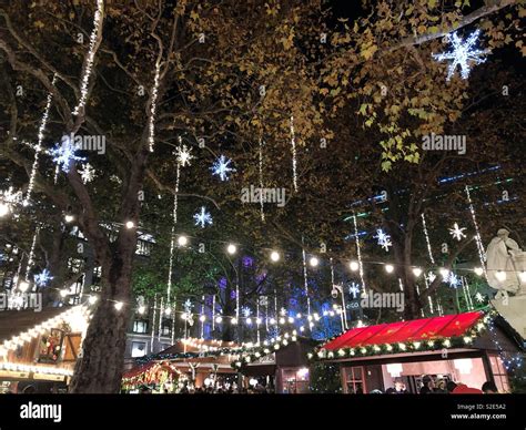 Leicester Square Christmas market Stock Photo - Alamy