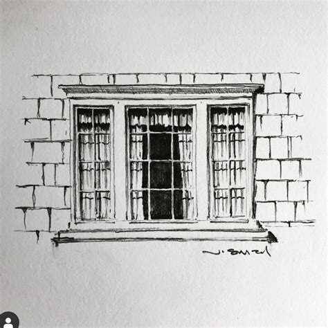 Window sketch | Window sketch, Pencil sketches architecture, Architecture sketch