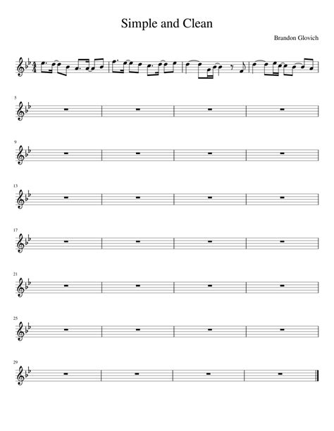 Simple and Clean Sheet music for Piano (Solo) | Download and print in ...