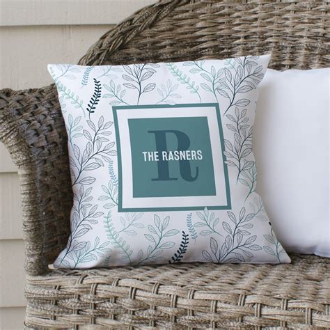 Floral Initial Personalized Throw Pillow | GiftsForYouNow