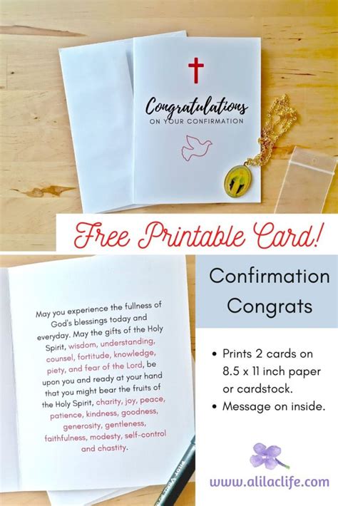 Free Printable Confirmation Cards