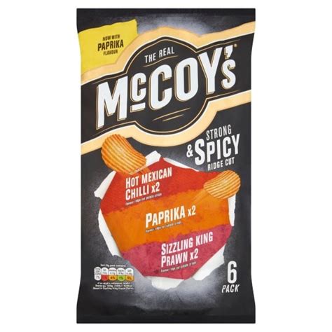 Mccoy's Strong & Spicy Crisps 6X25g - Tesco Groceries