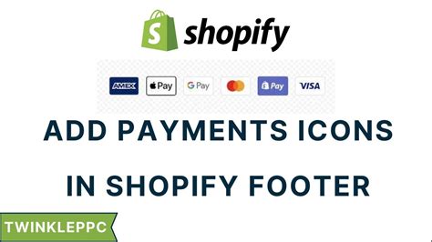 How To Add Payment Icons on Shopify Footer - YouTube