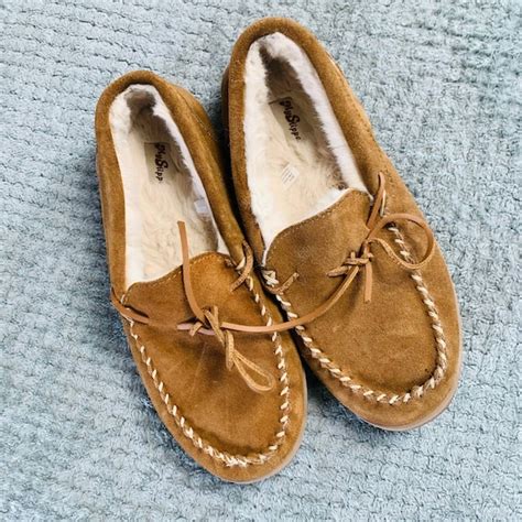 My Pillow My Slippers Suede Moccasin Slip Ons Womens 10 Brown | Etsy