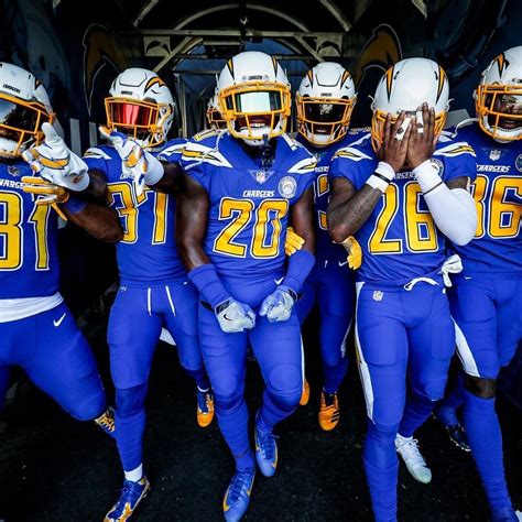 Los Angeles Chargers Color Rush Uniforms | Chargers football, Nfl color ...