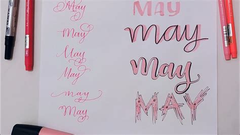 Lettering and Calligraphy ideas, month of May - YouTube