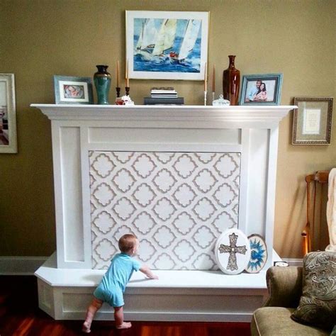 Baby proof fireplace, Fireplace cover, Living room with fireplace