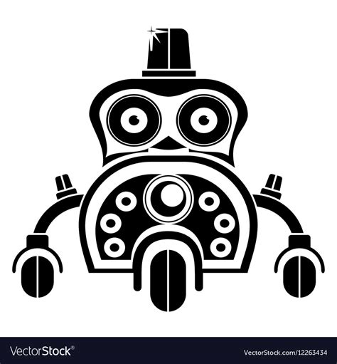 Robot silhouette Royalty Free Vector Image - VectorStock