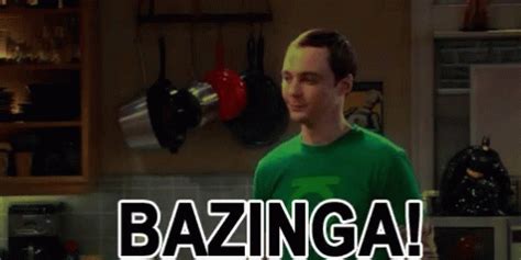 Sheldon Cooper Bazinga Gif