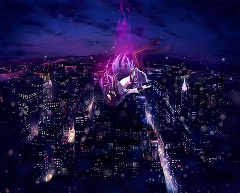 3840x2160px | free download | HD wallpaper: cityscape, anime girls, falling | Wallpaper Flare