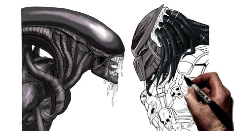 How To Draw Aliens Vs Predator - Staybite11