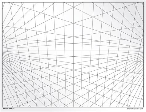 3-point Perspective Grid Transparency Sheet – Koala Tools