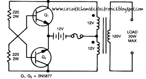 Simple Inverter Circuit from 12 V up to 120V - Electronic Circuit