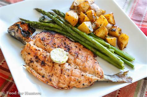 Butterflied Grilled Trout with Compound Butter