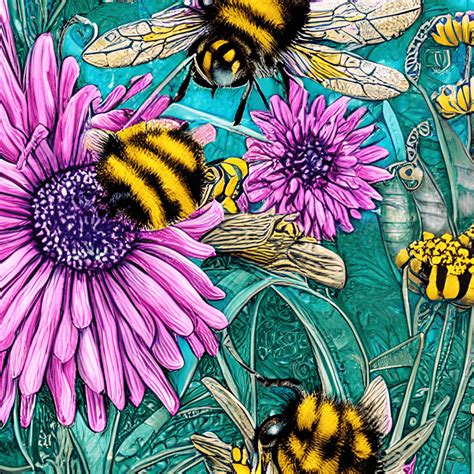 Bumblebee Infused Illustration · Creative Fabrica