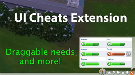 The Sims 4 Mod: UI Cheats Extension + Draggable Needs