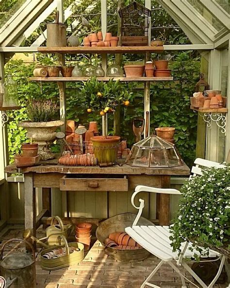 If I had a greenhouse or potting shed that was this beautiful, I think ...