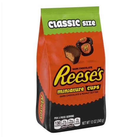 Reese's Dark Chocolate Peanut Butter Cups Miniatures Classic Size Stand-Up Bag, 12 oz - Ralphs