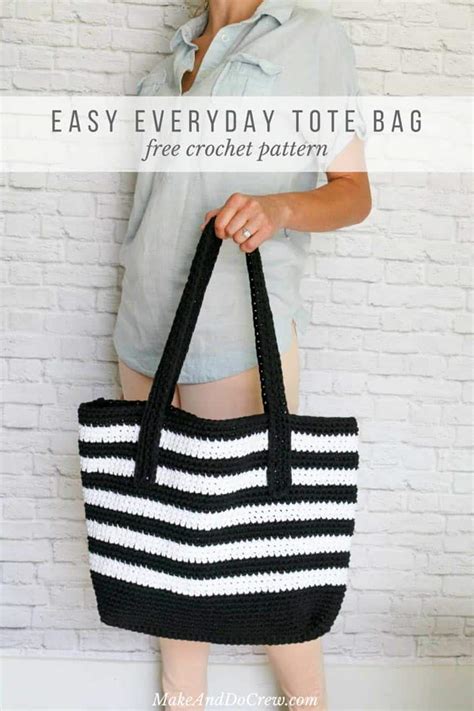 Crochet Tote Bag Free Pattern -- Modern + Classic Tote!